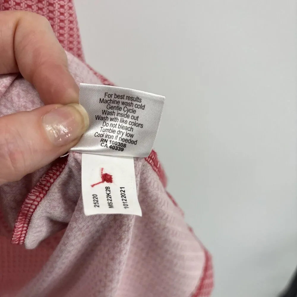 Peter Millar Men’s Golf Polo XL  Rn100308 Red/white Geo Print - Picture 6 of 7